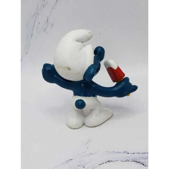 POPSICLE SMURF - 20053 - SMURFS VINTAGE SCHLEICH PEYO 2" PVC FIGURE - Picture 3 of 7